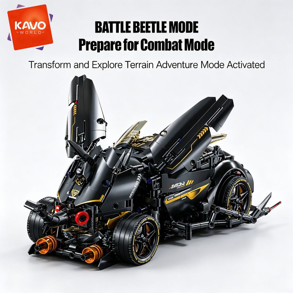 KAVOWORLD 1248ピース MOC ブラック・レーシ - Stem Robotics Kit のレビューと価格