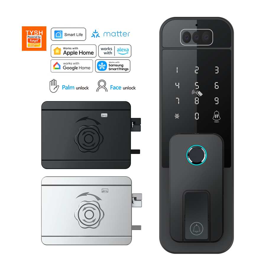 TYSH Matter Tuyaスマートリムロック、顔認証カ - Smart Door Lock Wifi のレビューと価格