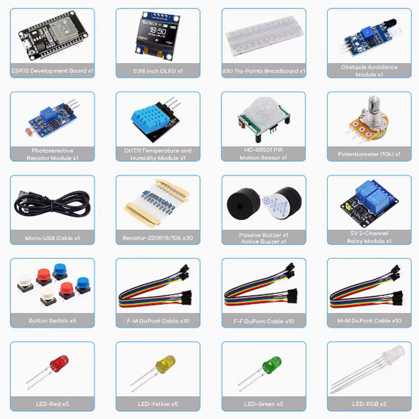 ESP32開発キット、プロジェクトスターターキット、ESP- - Esp32 Smart Home Kit のレビューと価格