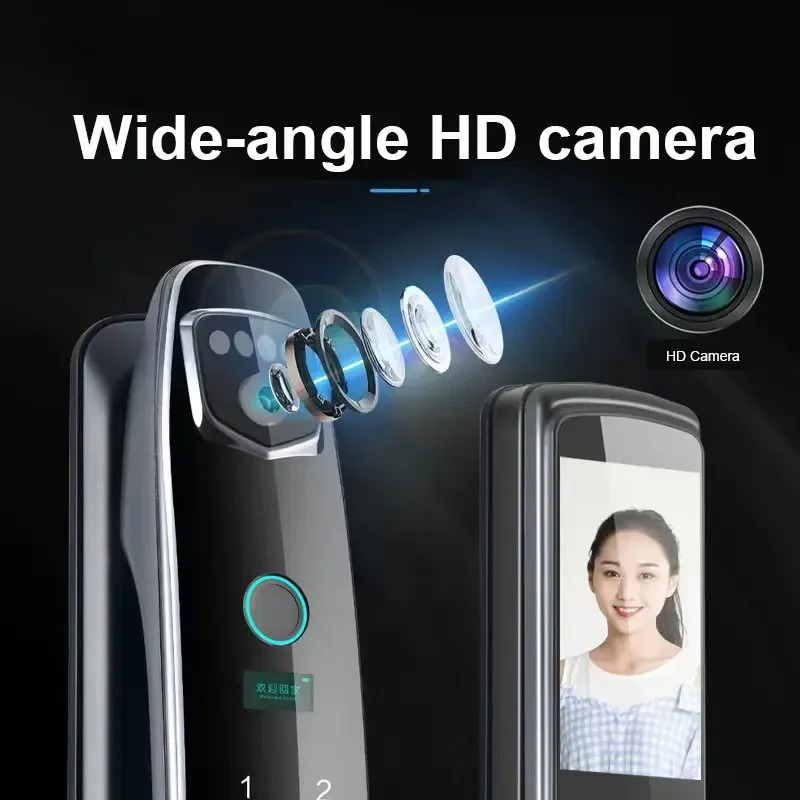 3D顔認証スマートパスワードドアロック、ビデオインターホン機 - Smart Door Lock Wifi のレビューと価格
