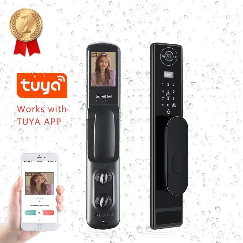 自動TUYA Wifi対応 キャッツアイ 指紋認証 プッシュ - Smart Door Lock Wifi のレビューと価格