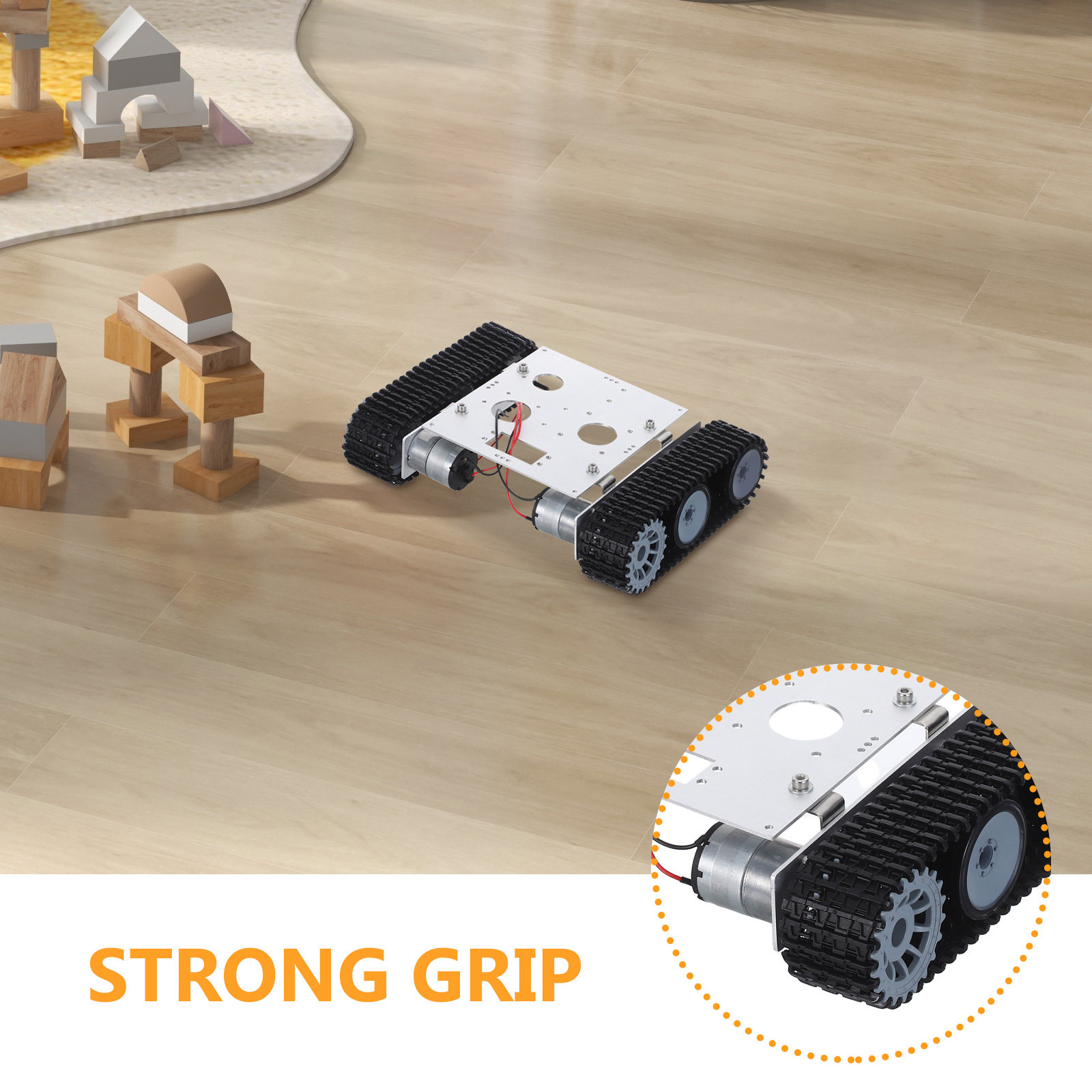 金属製ロボット戦車シャーシキット - 12Vモーター搭載、R - Stem Robotics Kit のレビューと価格